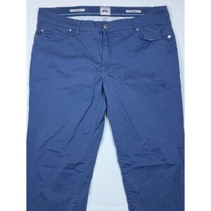 Brax Marathon Style Cadiz Mens Blue Flat Front Chinos Pants Size 38/34 Actual 33